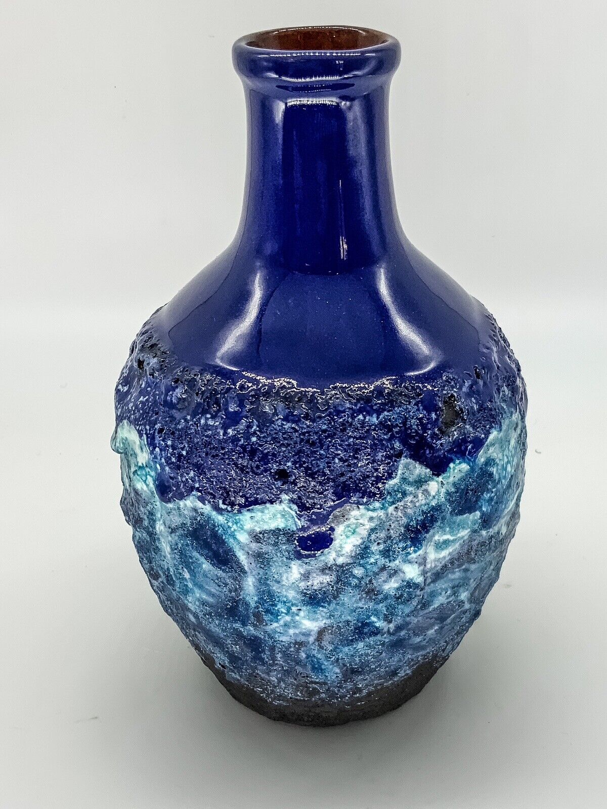 Marei Keramik Turin Fat Lava Vase West Germany 60s 70s MCM Art Pottery 24 cm